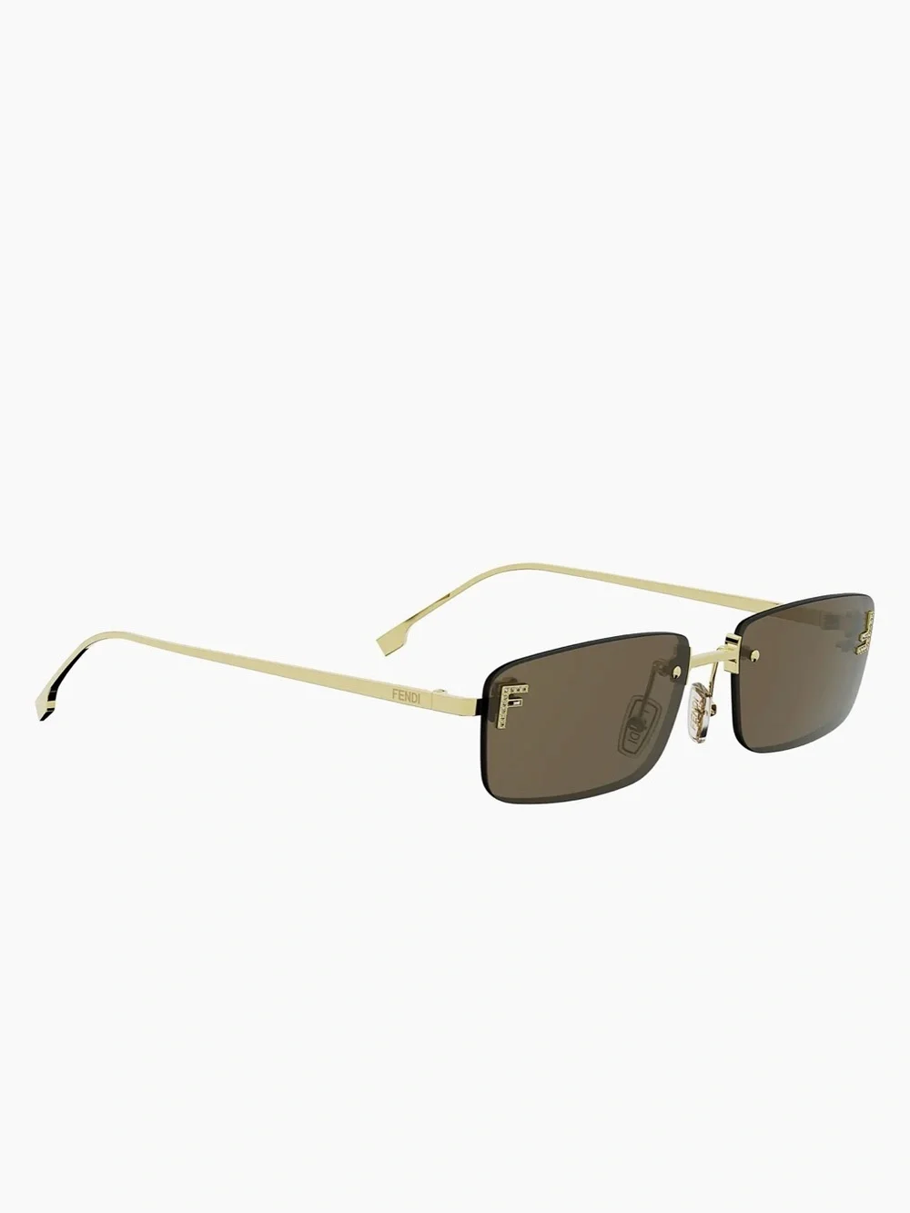 New Fendi FE4172US 32E Gold Brown Sunglasses Authentic